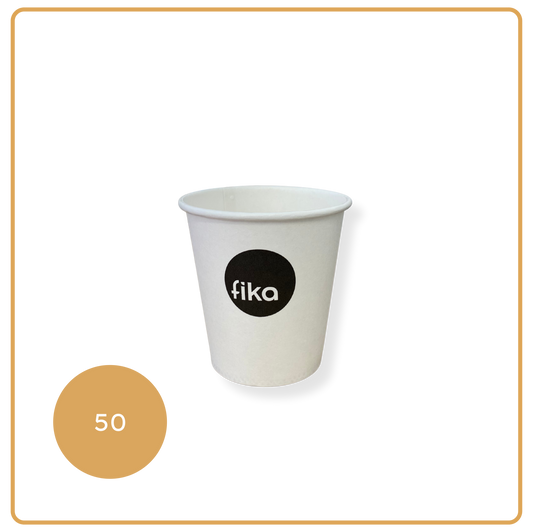50 Plastic Free Takeaway Water Cups 6.5oz 70 mm